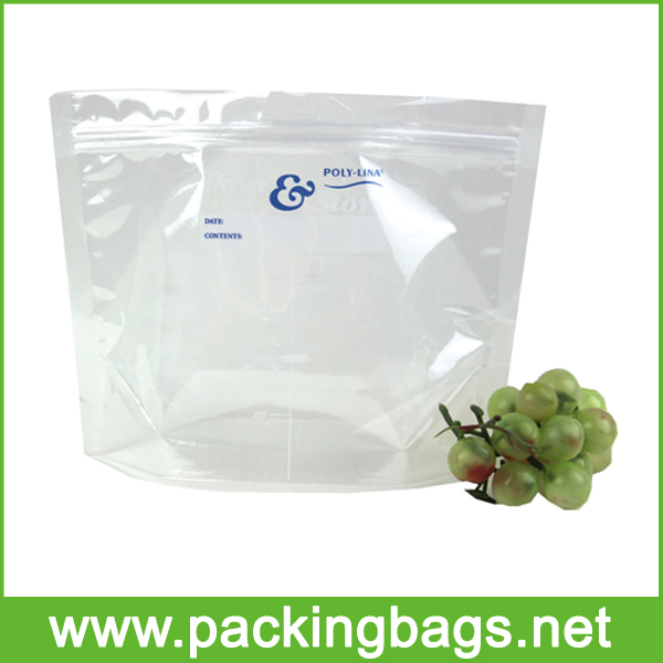 Stand up zipper clear bags