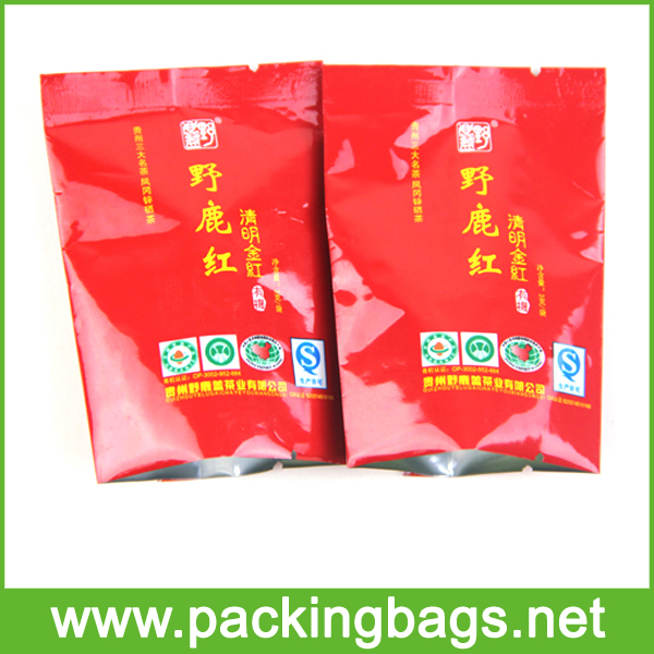 Custom Made Laminated Flat Poly Bags for Tea