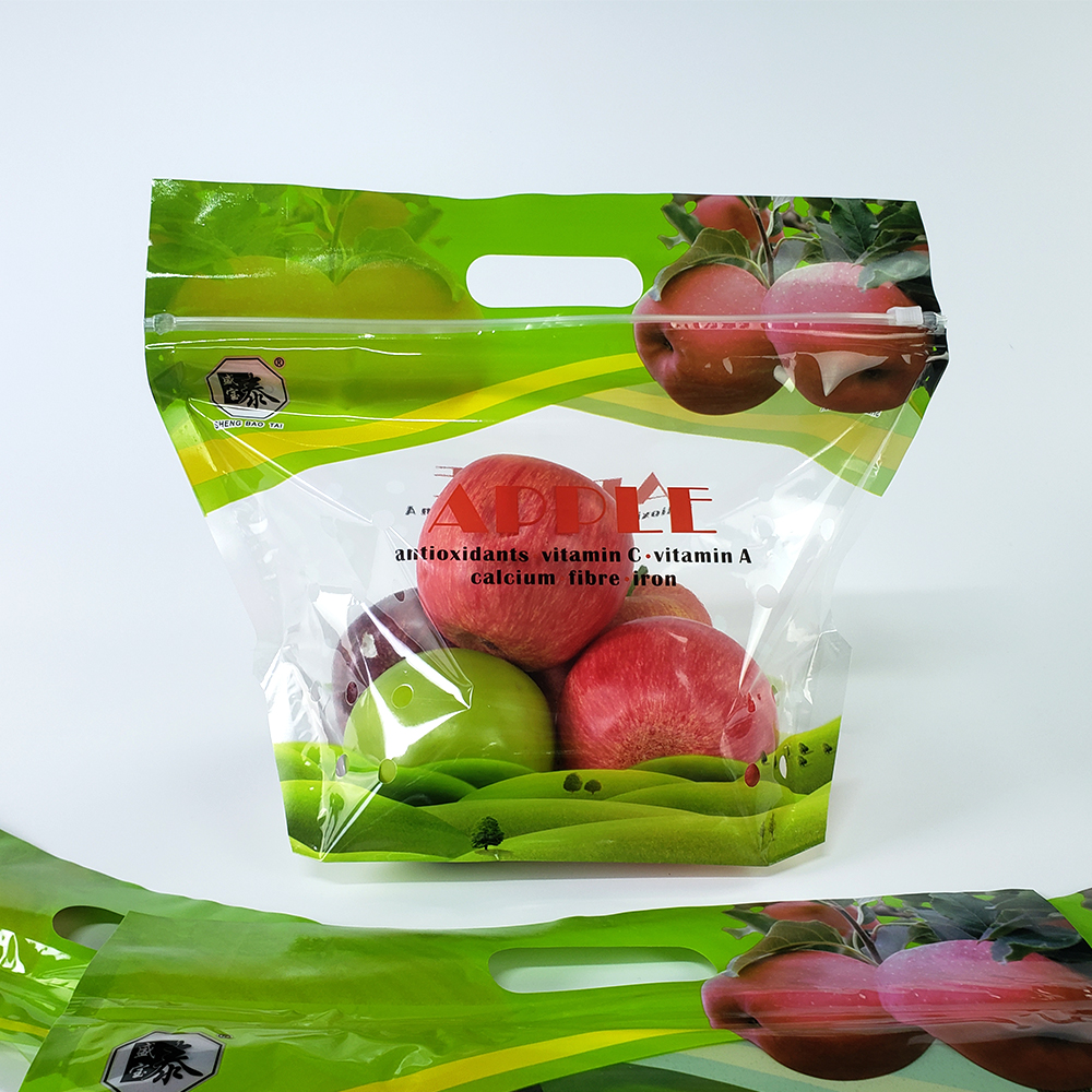 Portable anti-fog vented produce apple grape bag